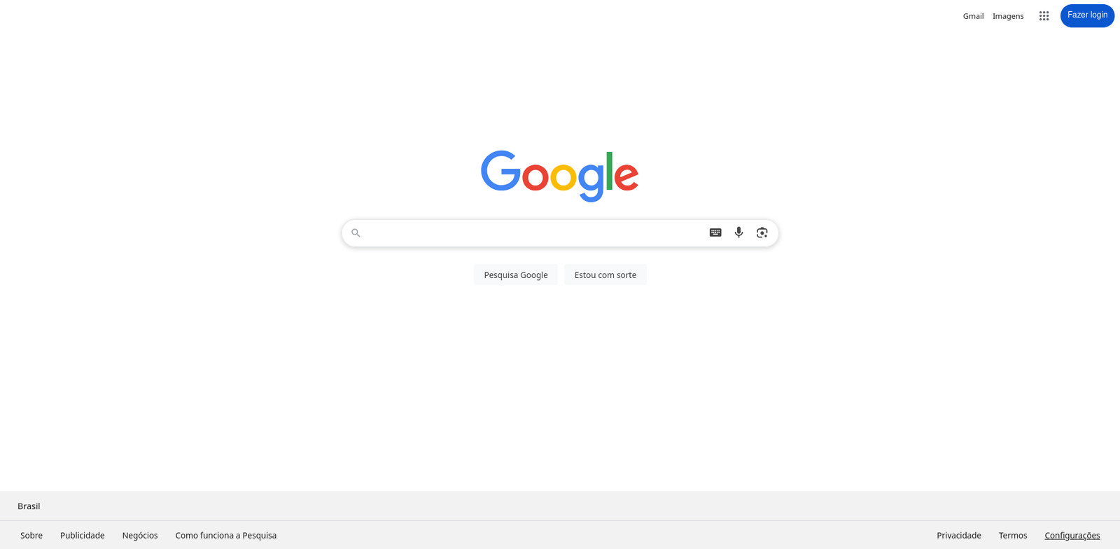 Google homepage — the search engine results that SEO services help your business win