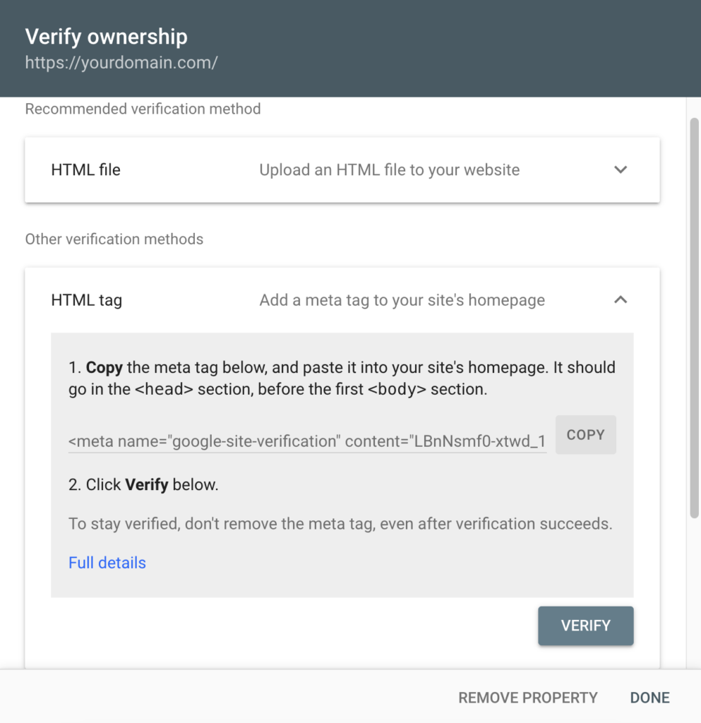 GSC Verification method