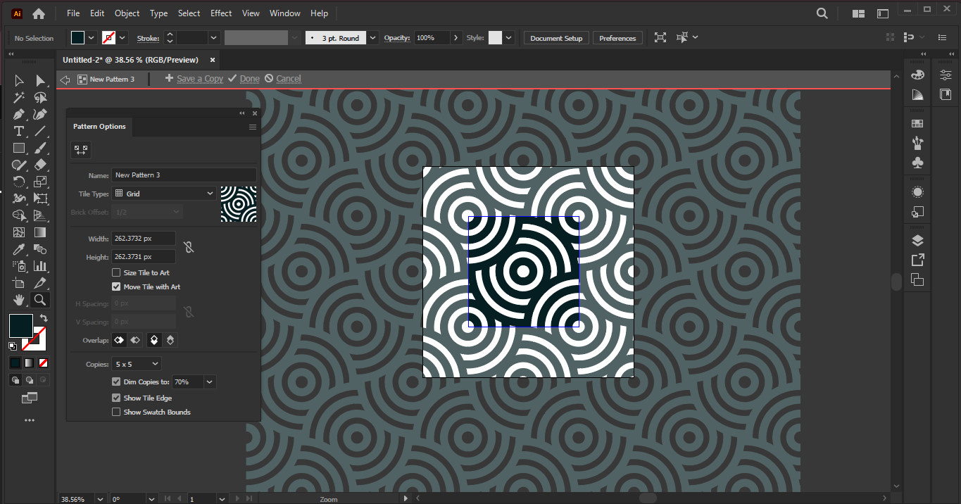 Adjust the Pattern Tile for Seamless Repeats