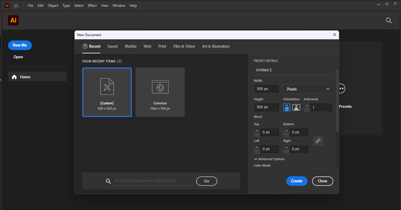 Set Up Your Document for Patterns Creation