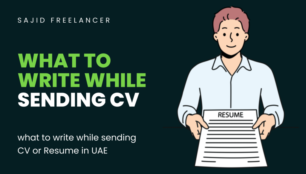 what to write while sending cv​